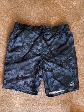 Gerry Swim Trunks Gray Black Camo Compression Lined L